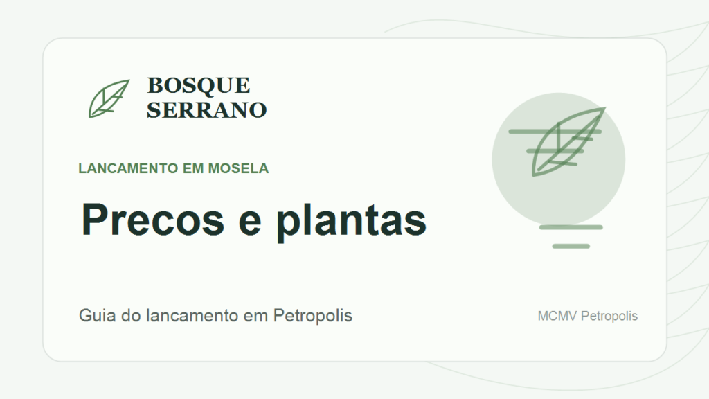 Capa minimalista Bosque Serrano sobre precos e plantas
