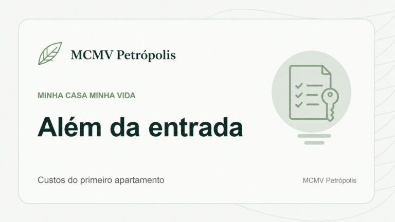 Lista de documentos e chave representam os custos da compra do primeiro apartamento em Petrópolis